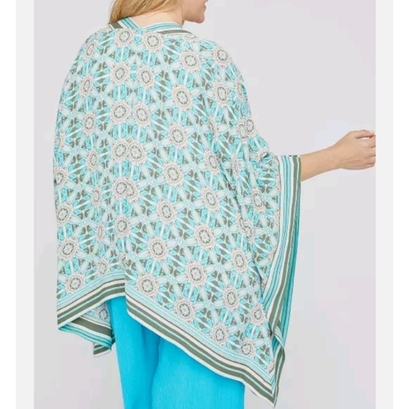 Catherine's Boho Kimono Loose Dolman Sleeves- Size 0X-1X NWOT - Picture 2 of 15